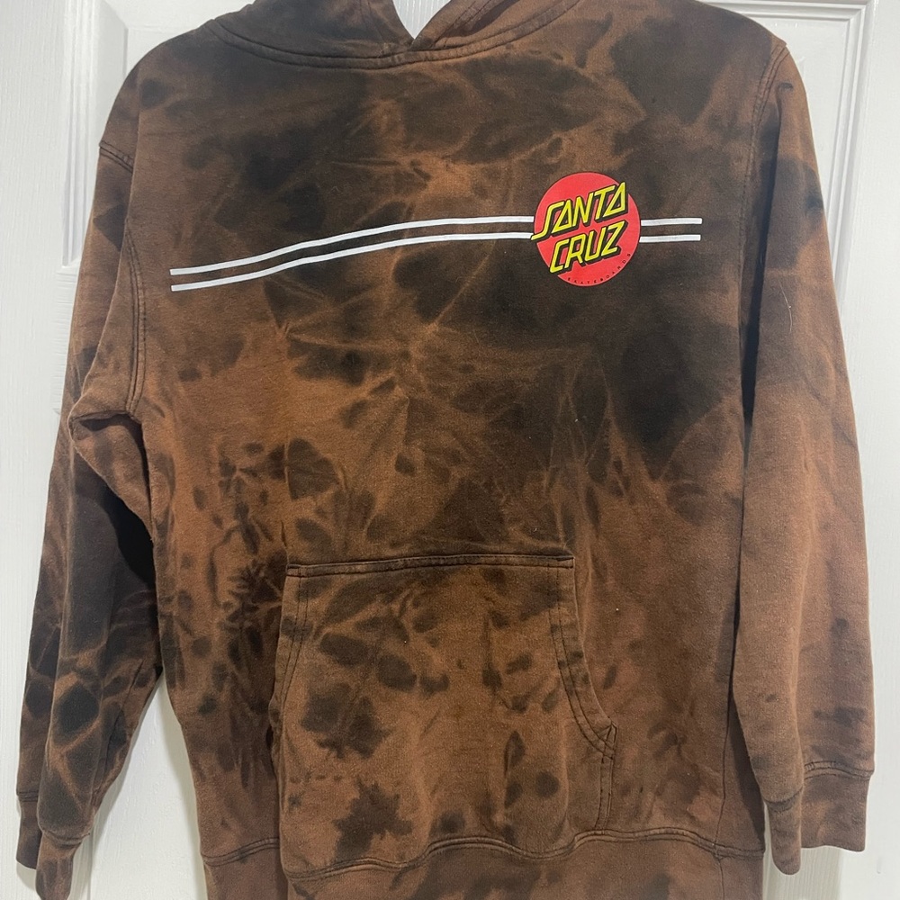 Santa Cruz Skateboards| Tie Dye Hoodie Pullover Size S Blue Purple Pink Retro